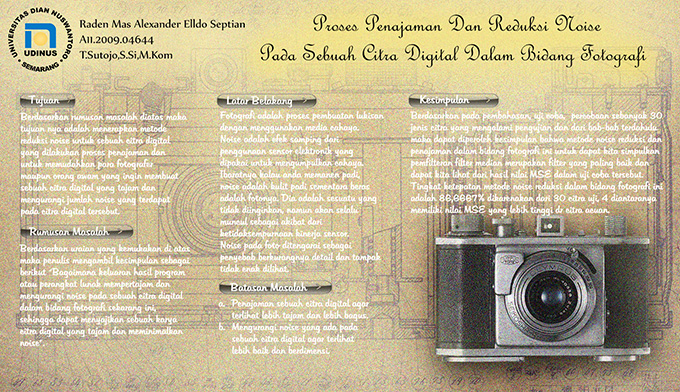 Proses Penajaman Dan Mengurangi Noise Pada Sebuah Citra Digital Dalam 